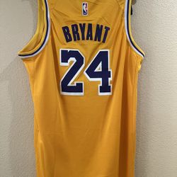 Kobe Bryant #24 Lakers Yellow Jersey New Size 54  Swingman