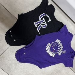 24 month Colorado Rockies Black/Purple/Gray Change Up 2 Pack Bodysuit Set