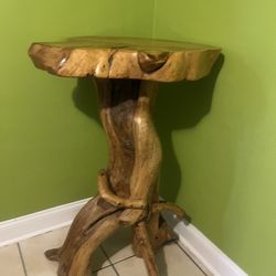 Custom Live Edge Bar Table With Stools