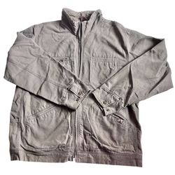 Dri Duck Laredo Canvas Jacket Men XL Brown Hunting Zipper Pockets