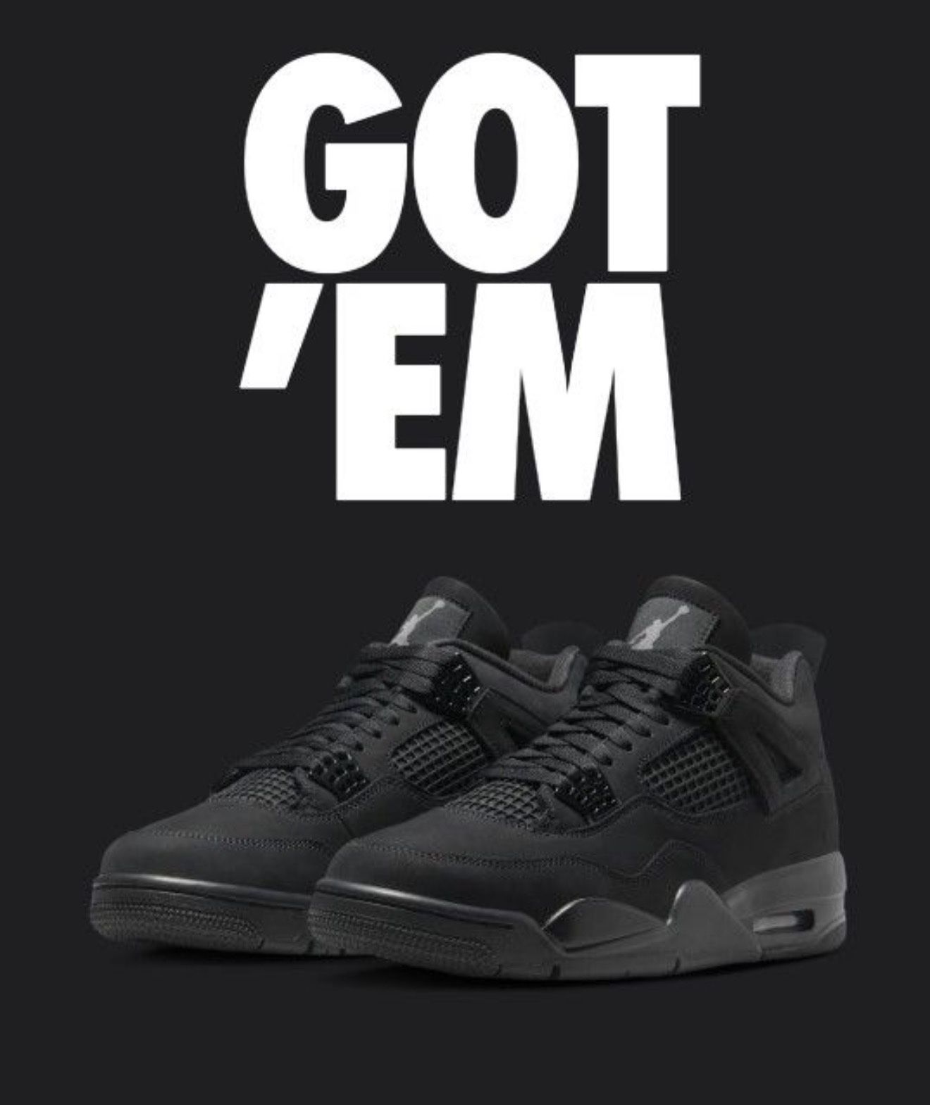 Retro Jordan 4 Black Cat Size 10.5