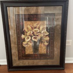 Wall Decor - Flower Art With Frame 