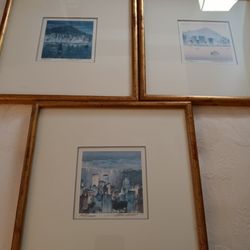 Framed Prints Signed & Numbered Set of 3