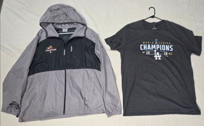 L.A. Dodgers XL Columbia 2024 World Series windbreaker XL /W 2020 World Series T-Shirt Mens XL Great Condition