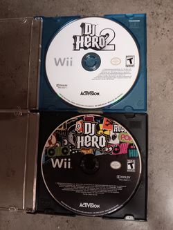 DJ Hero Games 1 & 2 in Good Condition For Nintendo Wii (Discs Only) Tested, Working.