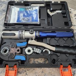 Hydraulic Copper Pipe Press Tool for Viega ProPress Fittings | Includes 1/2", 3/4", & 1" Dies | Idea