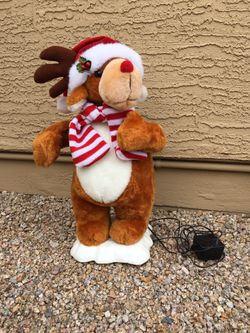 Vintage 1995 Telco Motion-ettes Animated Reindeer RARE Christmas RARE