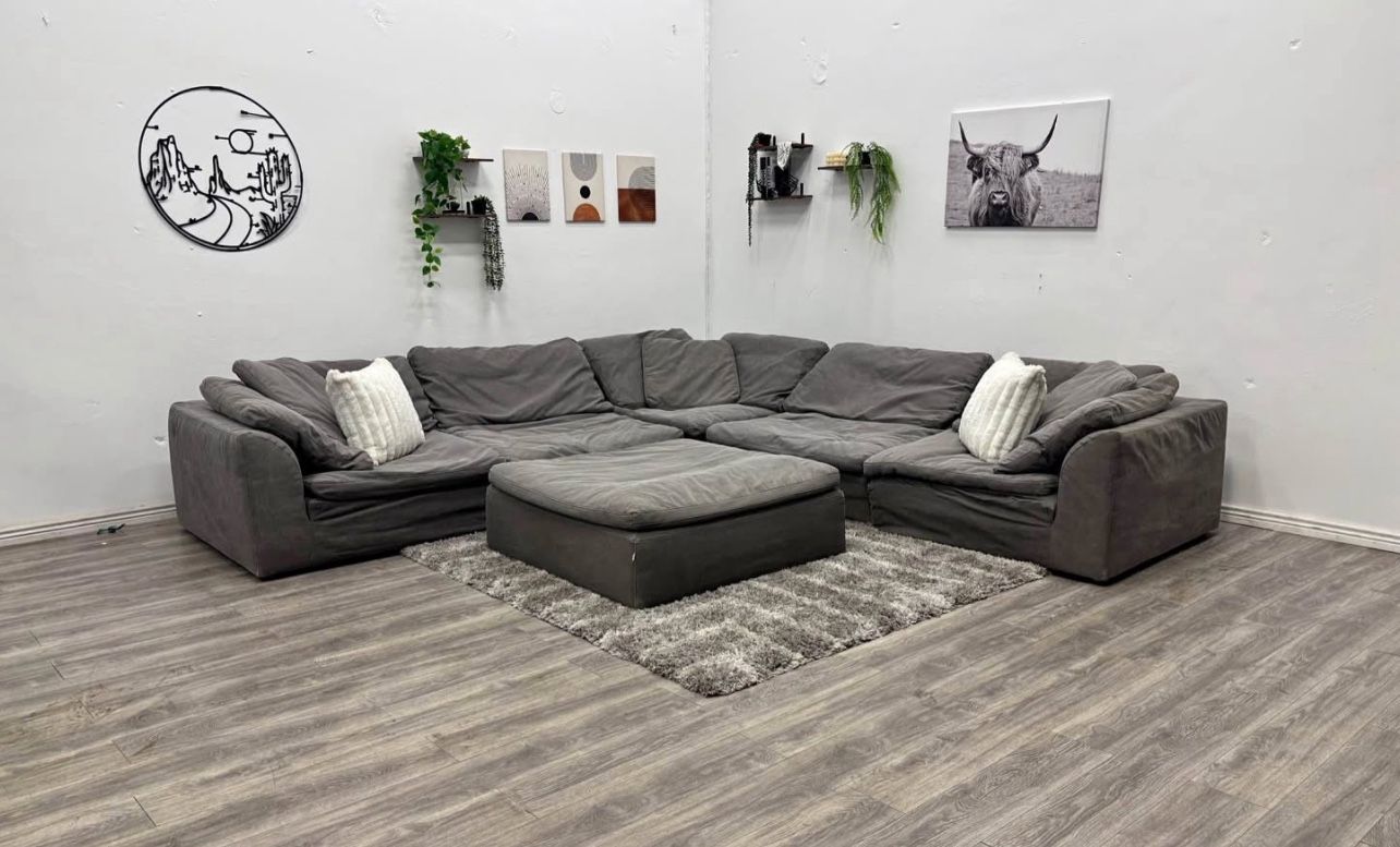 Gray Sectional Cloud Couch - Free Delivery