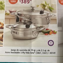 Princes House Ollas De Vida Sana 10 QT Y 2.5 Qt
