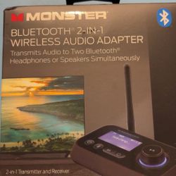 Monster Bluetooth 2 In 1 wireless Audio Adapter 
