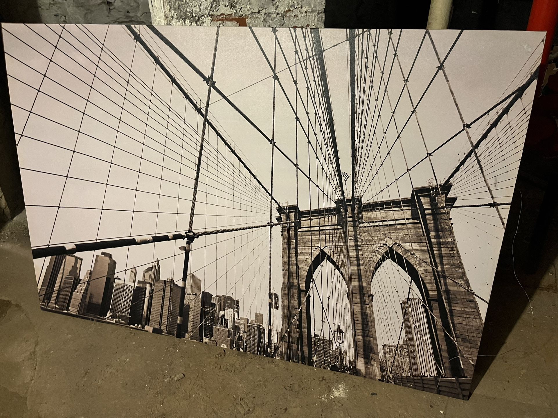 Large Brooklyn Bridge Canvas Print – 39.5” x 59” – Great Condition – $120 (Park Slope / Prospect Hts