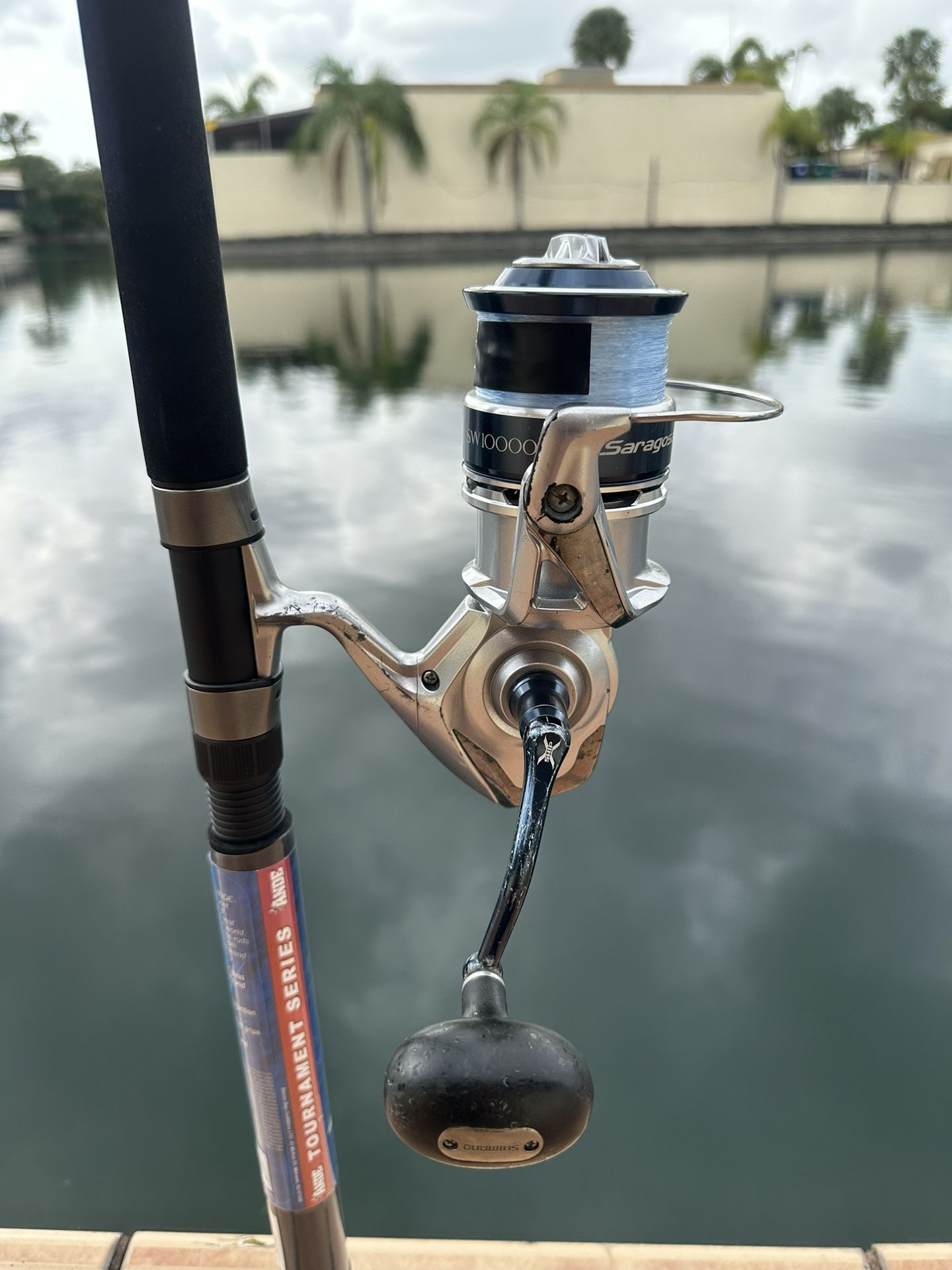 Preowned Shimano Saragosa 10000 Reel on a New Ande Tournament Saltwater 7FT  20-30LB Rod for Sale in Hialeah, FL - OfferUp