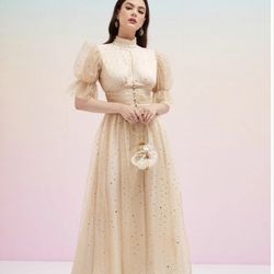 Discounted Dress, Shein, Gold, Size 10