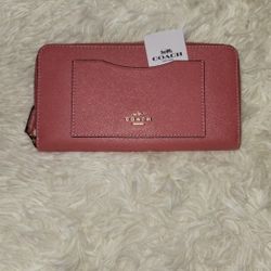 COACH LEATHER WALLET COLOR ROSE PETAL BRAND NEW $80.00 