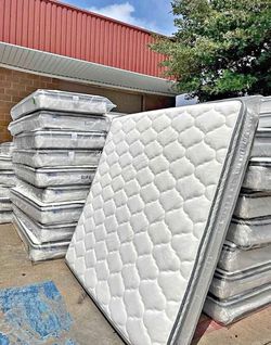 Queen Mattress White Quilted Pillow Top