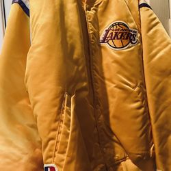 Los Angeles Lakers Satin Starter Jacket Retro 90S La Kobe Shaq Magic