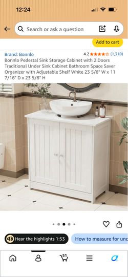 Sink storage cabinet