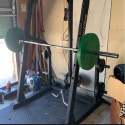 Squat Rack- Incline Press/Pulley