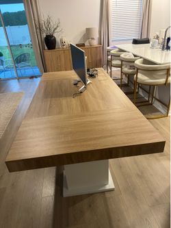 Barby 78.7'' W Rectangle table- Rustic Elegance Meets Modern Productivity