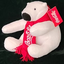 Coca-Cola * Mini Polar Bear w/ Scarf * Genuine Coke Product with Tags. Brand new