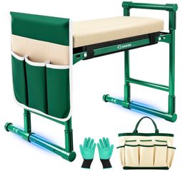 Saker 2026 Upgraded Garden Kneeler and Seat with 500LB Frame & Soft Pad