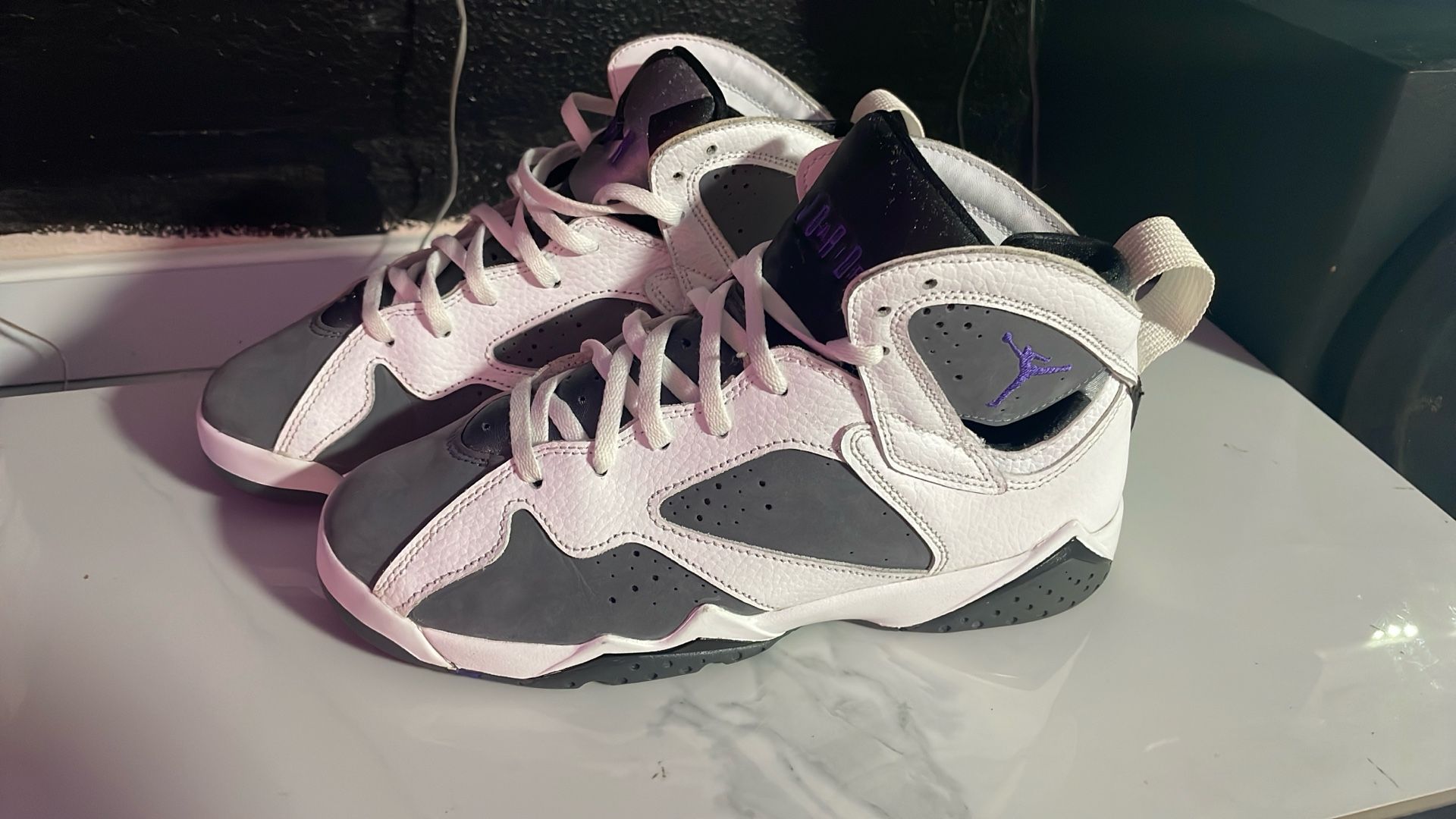 Nike Air Jordan 7 Retro Flint Gray White Purple