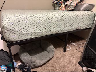 Twin metal black frame + mattress