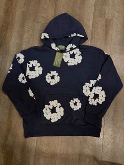 DENIM TEARS Navy Blue Hoodie (M)