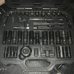 Husky 3/8 in. Drive 100-Position Universal SAE and Metric Mechanics Tool Set (60-Piece)