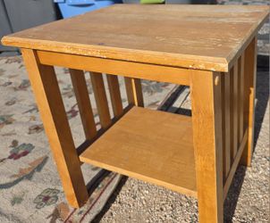 Table - Small Bedside Or End Table For Living Room - Bought As A Project Stanrted So Sand And Never Finished Got To Bad Healthwise 