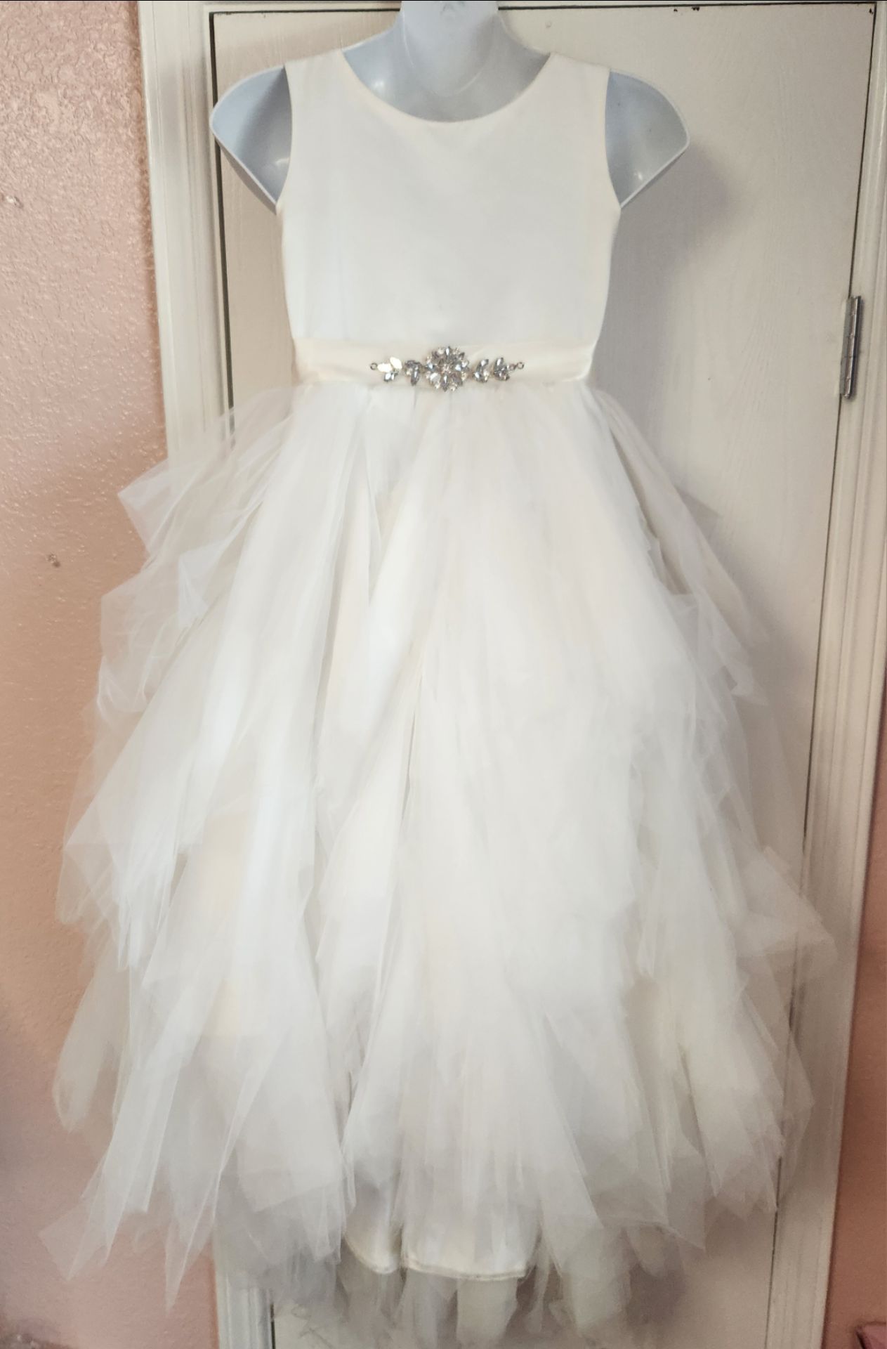 Girl's Formal White Dress Size 10