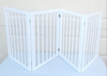 Petmaker Indoor Pet Gate - 4-Panel Folding Dog Gate for Stairs or Doorways - 73x24-Inch