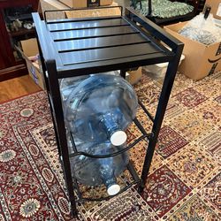 Two 3 Gallon Refillable Water Bottles w/Stand