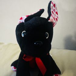 🐶 Adorable Black Plush Puppy – Heart Paws & Super Soft! ❤️