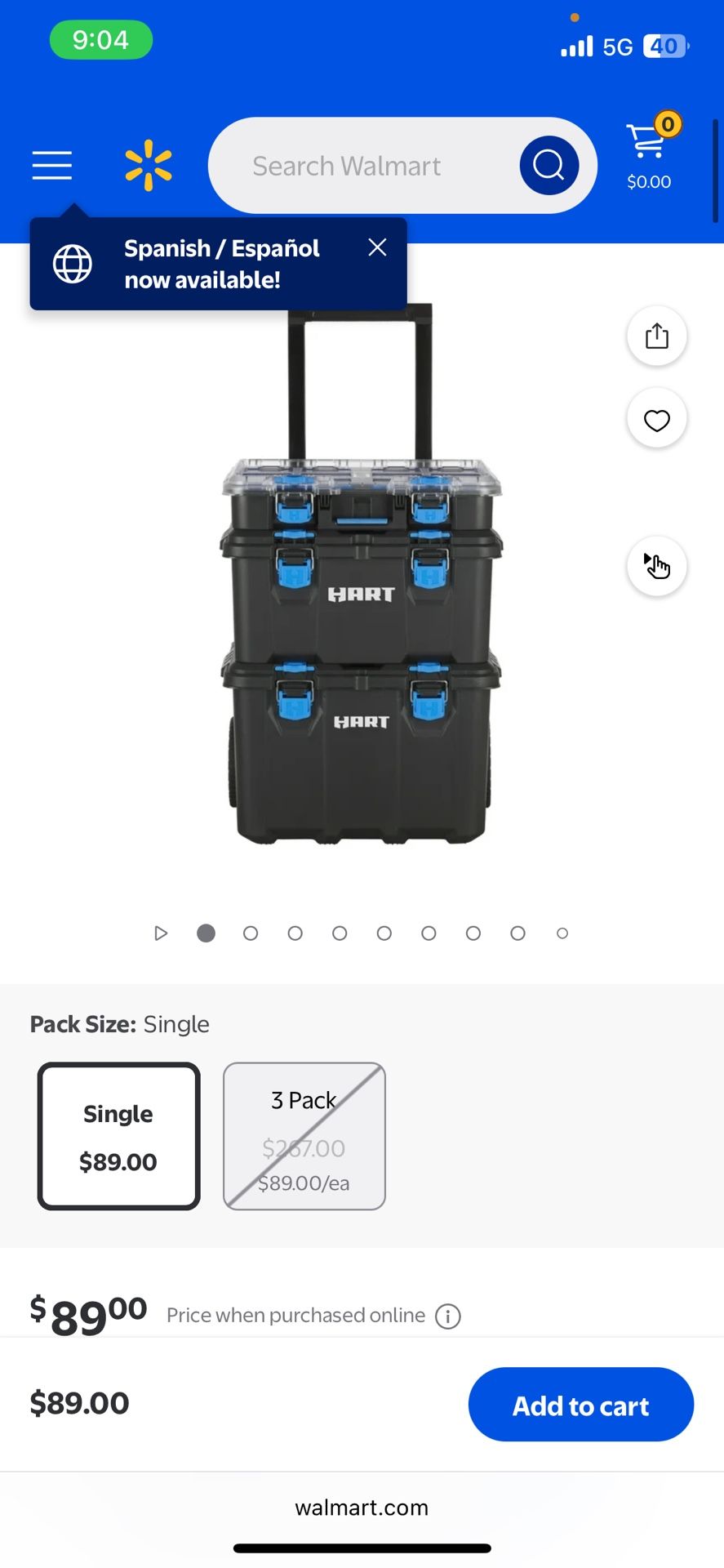 HART Stack System, Mobile Tool Storage and Organization, Black & Blue