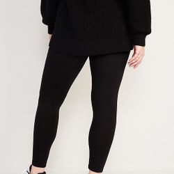 High-Waisted Fleece-Lined Leggings - Old Navy Gap Size XL Tall