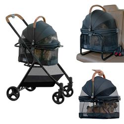 Pet Gear 3-in-1 Travel System, View 360 Stroller Converts to Carrier and Booster Seat