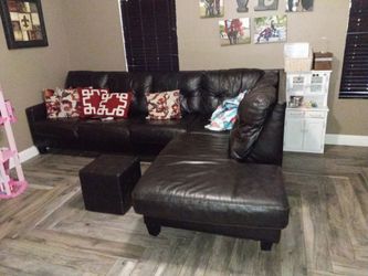 Nice leather couch sectional