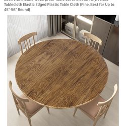 Fitted 60” round table cover “Pine” color