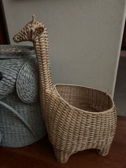 Giraffe Basket Laundry or Planter Nursery
