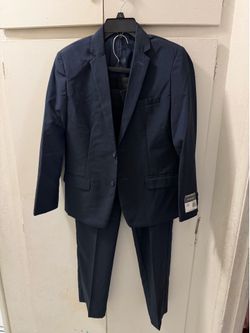 Van Heusen Little & Big Kid Boys Husky Fit Suit Jacket and Pants. Color: Bank Blue. Size 14H