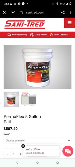 40 gallons permaflex liquid rubber coating