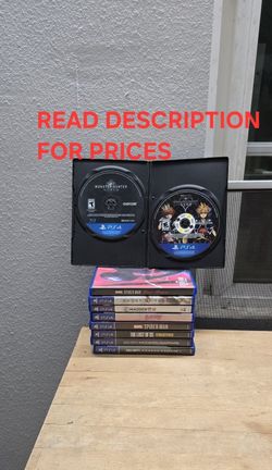 PS4 GAMES, READ DESCRIPTION FOR PRICES AND AVAILABILITY, GOOD CONDITION