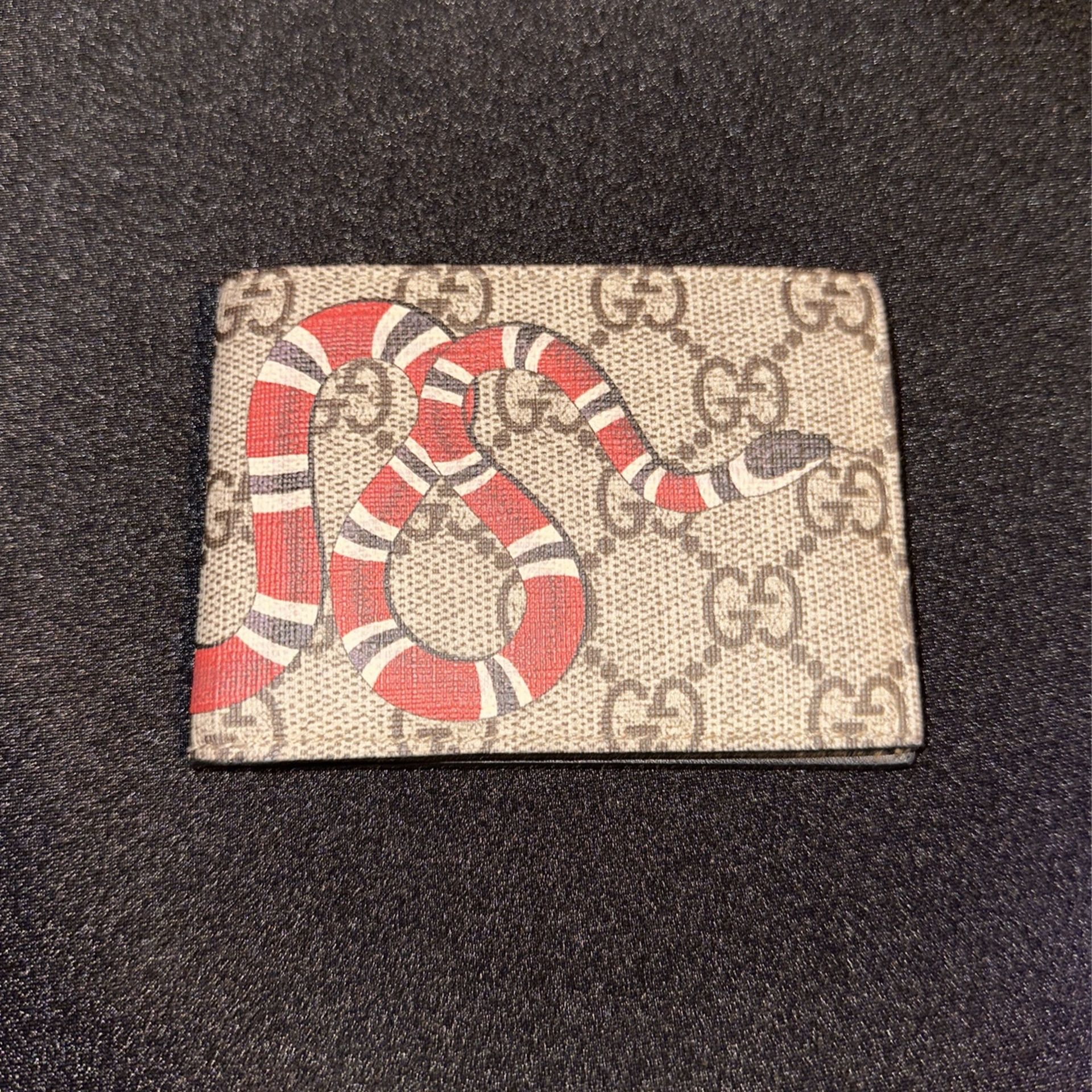 Beige GG Supreme Kingsnake Wallet