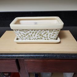12" Ceramic Window Box Planter 