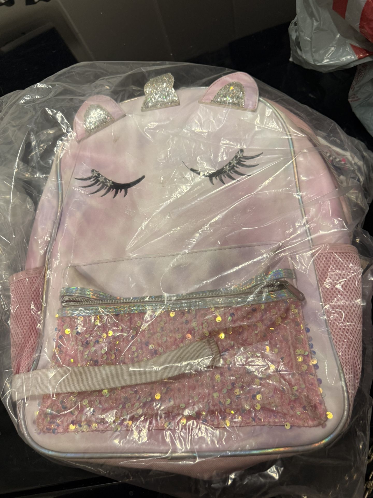 Girls sparkle, unicorn backpack