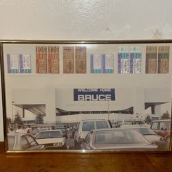 Bruce Springsteen  92-93 World Tour 10 Concert Ticket Stub Frame 