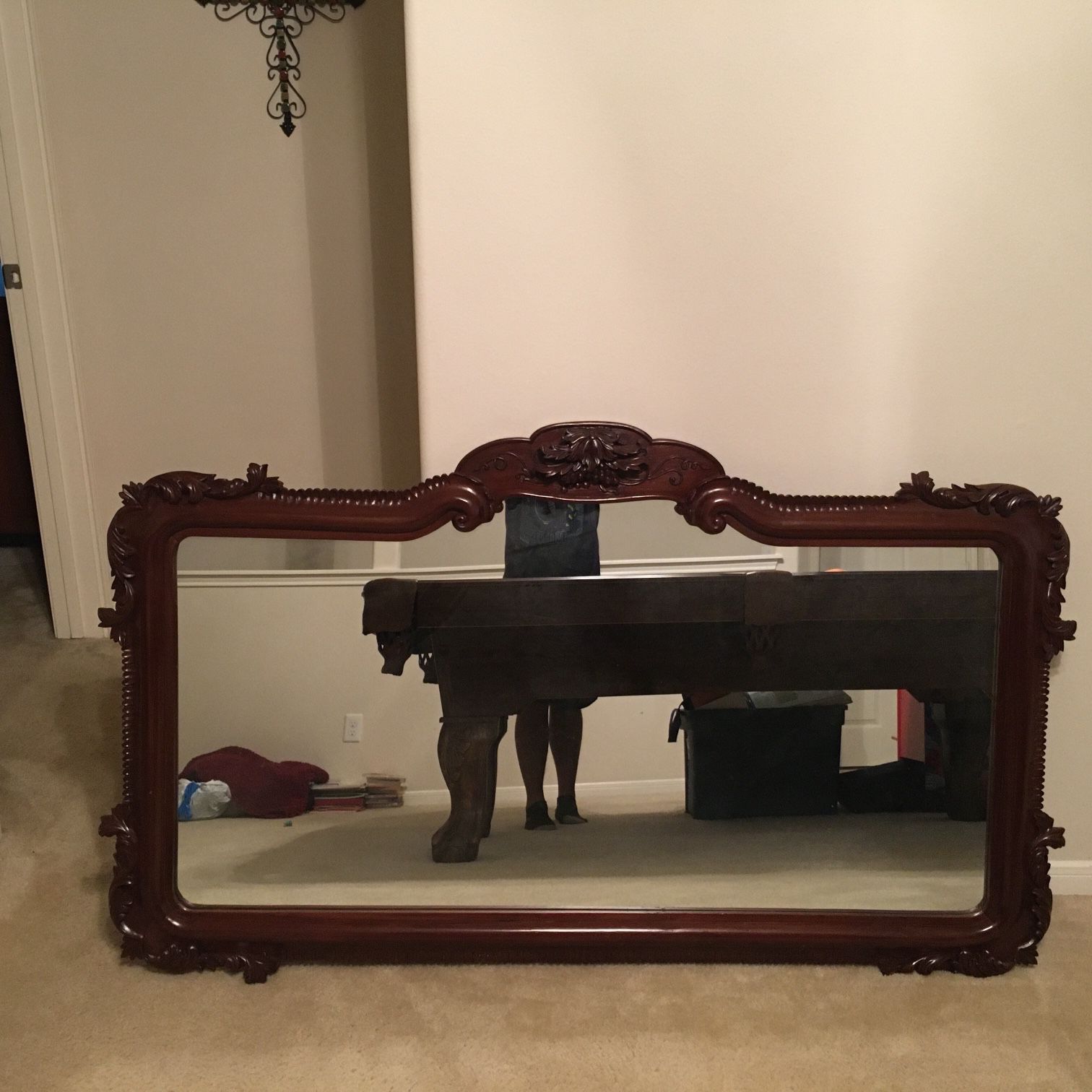 Large Antique Framed Mirror