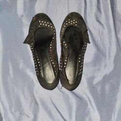 Black Polka Dot Flats