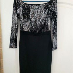 Women's Off The Shoulder Sequins Dress 